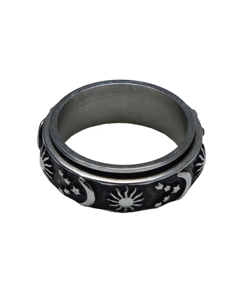 Scalettoblack Ram019 Кольцо Солнце Луна Звезда #