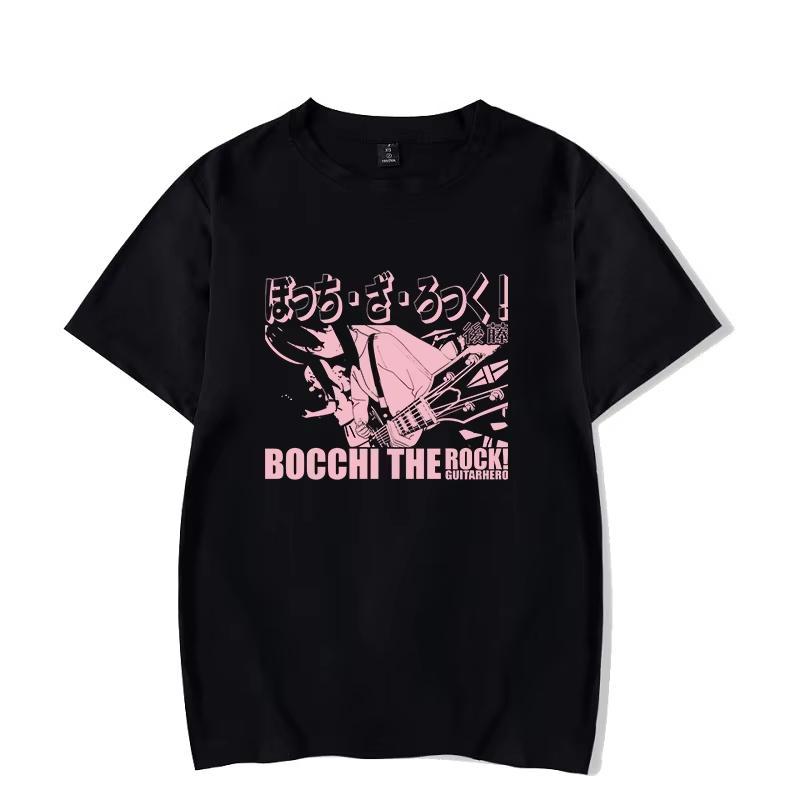 Bocchi The Rock Gotou Hitori Classic Manga Graphic T‑Shirt Japanese Anime Harajuku Hip‑Hop Cotton Loose Oversized Casual Streetwear Tops For Men Women