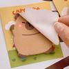 Creative Capybara Sticky Notes Kawaii Memo Pads Annotation Highlight Tabs Reminder Bookmark Stickers Office Study Supplies