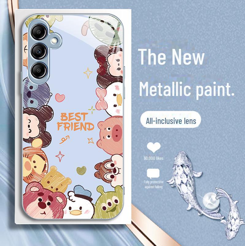 Чехол Samsung A14 с изображением животных, симпатичный, высококачественный, нишевый, жидкий, креативный, универсальный, с защитой от падений