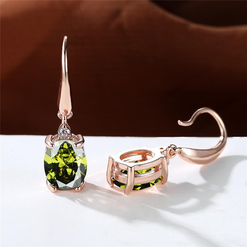 1 пара серег-крючков желтого золота овальной огранки с желтым камнем, обручальное кольцо, висячие серьги для женщин