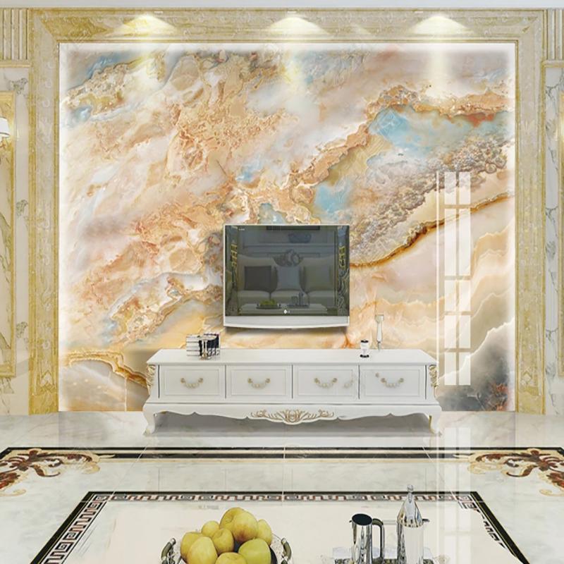 3d Обои Европейский Мрамор Фреска Домашний Декор Фото Фрески Гостиная ТВ Диван Спальня Настенная Фреска 3d Стерео Фреска