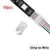 2Pin 3Pin 4Pin 5Pin LED Strip Connector 10MM Solderless Crystal Buckle for Light Strip Head Transparent