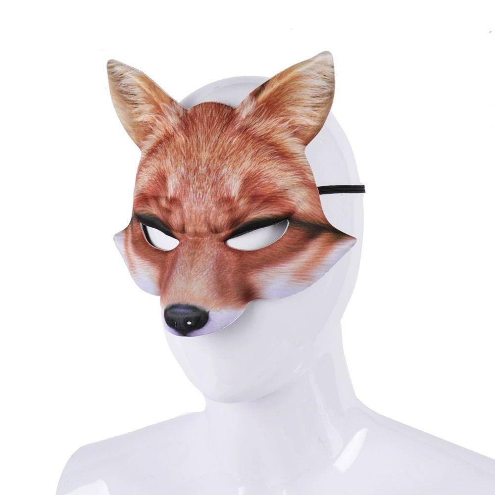 Animal Cosplay Mask EVA Half Face Cover Sexy Fox Mask Halloween