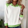 Women's Fashion Long-Sleeve Pullover Solid Color Top