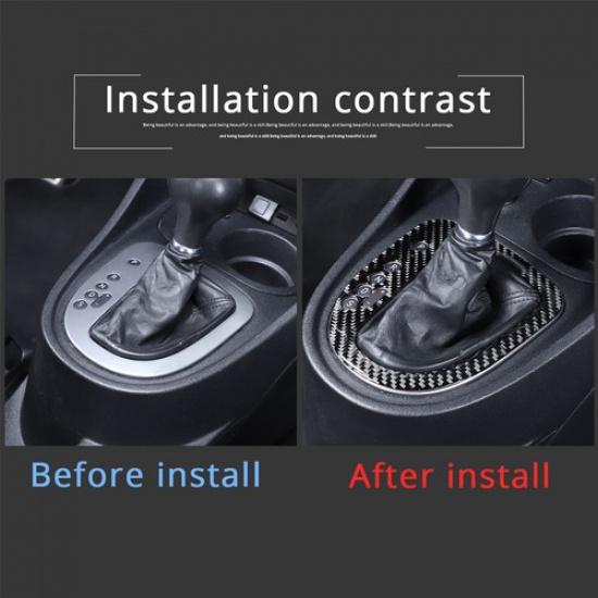 Soft Carbon Fiber Center Shift Gear Panel Trim Sticker For Seat Leon 2008-12