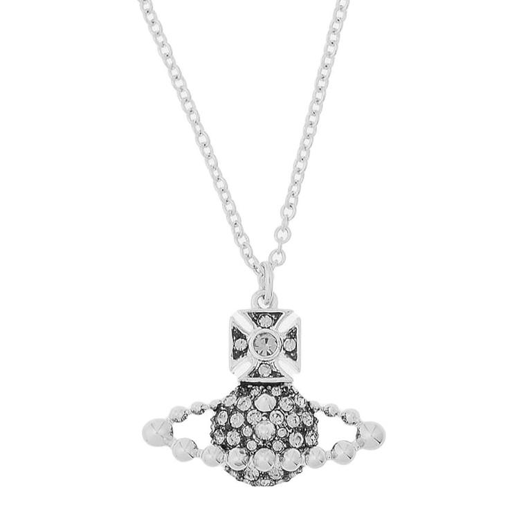 VIVIENNE WESTWOOD Оригинальный дизайн, посеребренные, с кристаллами Swarovski, женские, серебристые, 6302039S02