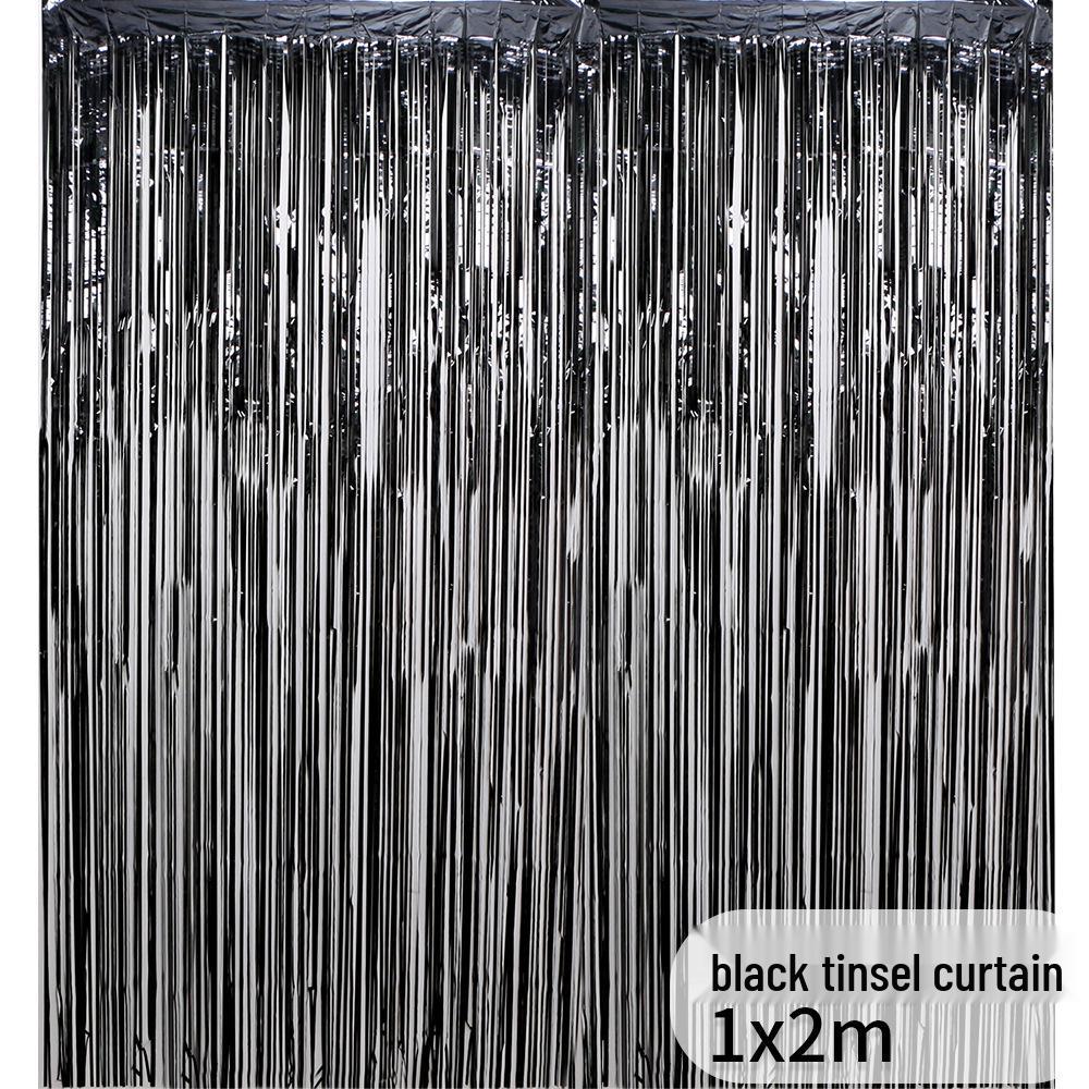 2x1m Children's Party Wedding New Year Laser Rain Silk Door Curtain Decoration