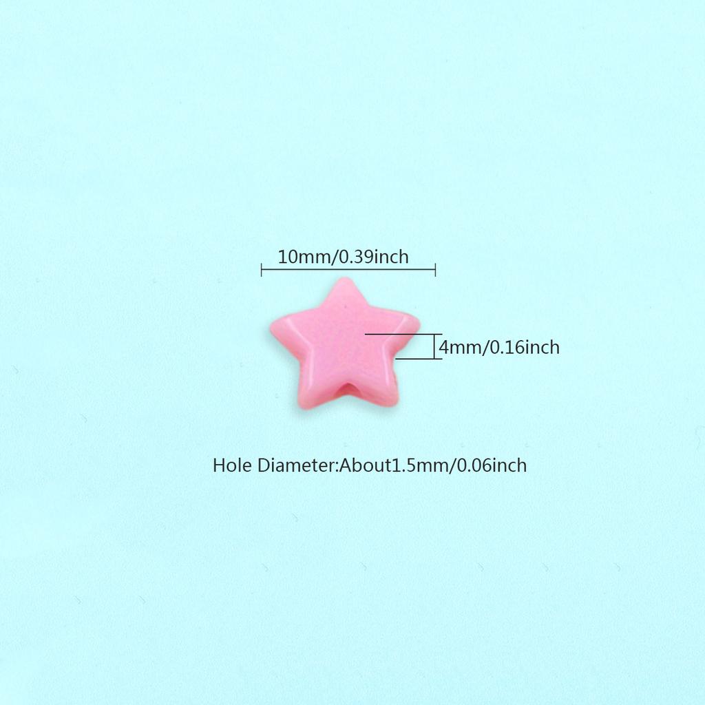 Бусины ручной работы 200 шт. DIY Макарон Цветные ювелирные аксессуары Браслет Ожерелье Материалы ручной работы Мода Кремовый Пятиконечная звезда