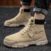 Fashion Men Shoes Spring Autumn Boots Retro Style Ankle Boots Lace Up Casual Boots High-top Shoes for Men Wear-resistant Zapatos Boots