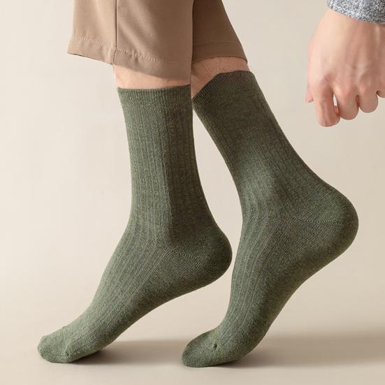 1 пара мужских деловых носков, высокая эластичность, противоскользящие, дышащие, мягкие, впитывающие пот, противоусадочные спортивные хлопковые носки