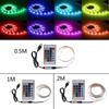 2M/1M/0.5M 3 Sizes RGB LED Wireless Remote Control Neon Interior Light Lamp Strip Lights Car Decor