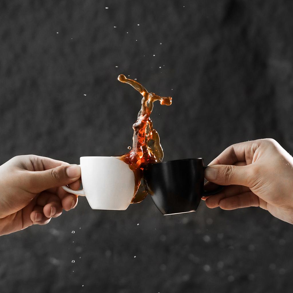 MHW-3BOMBER Espresso Mug 80ml Ceramic Coffee Cup and Saucer Professional Home Barista Latte Art Mug Exquisite Kitchen Accessorie