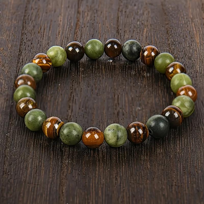 Подарок ювелирных изделий с подвесками из тигрового глаза, 1 шт., браслет унисекс для процветания, модный, растягивающийся, привлекает богатство, абажурный