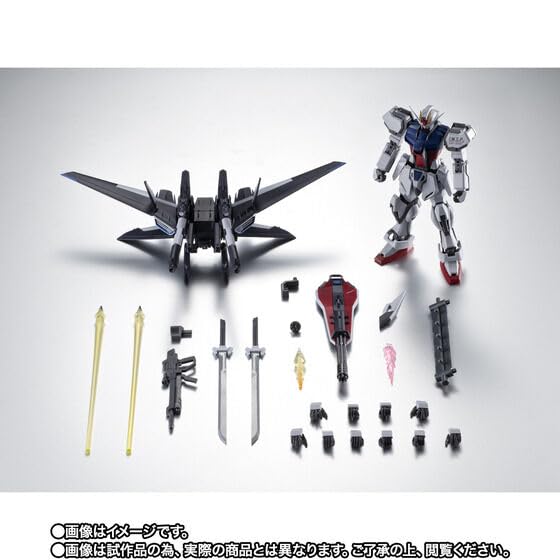 ROBOT Spirits Strike Gundam Приблизительно 125 мм ПВХ АБС Окрашенная Подвижная Фигурка <SIDE MS> GAT-X105 (Восстановленный) + И.В.С.П.. увидеть. АНИМЕ. &