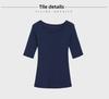 Korean Style Women's Mid-Sleeve T-Shirt, Slim Fit, Five-Point Sleeves, Perfect As Inner Layer or Outer Top for Spring and Autumn 2022