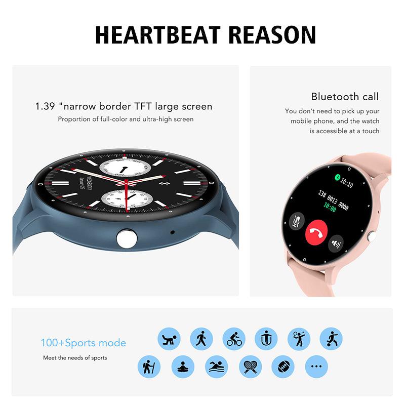 Умный браслет, шагомер сердечного ритма, артериального давления, 1,39 дюйма, круглый Bluetooth 5,2, IP67, водонепроницаемые спортивные часы, аккумулятор 230 мАч
