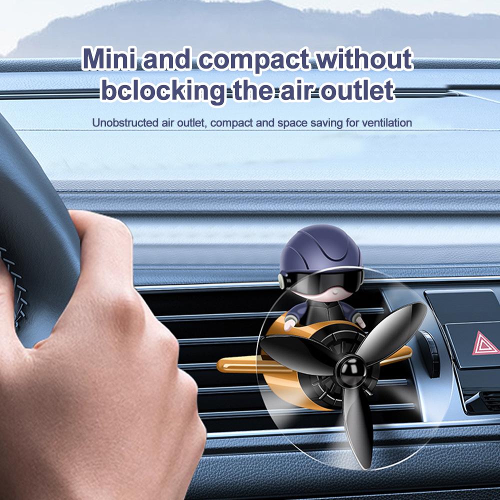 Автомобильный освежитель воздуха Cartoon Pilot с вращающимся пропеллером, ароматизатор с магнитным диффузором для салона автомобиля