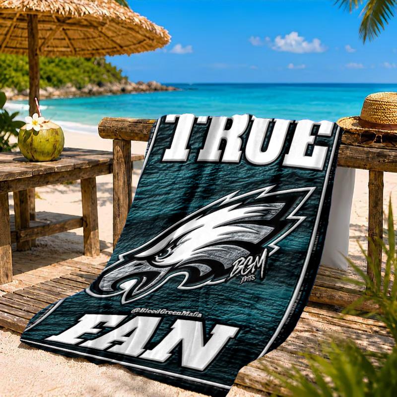 Philadelphia Eagles Beach Towel, Quick-drying, Easy to Care for, Suitable for Both Fitness and Beach Vacations,Sports Essential