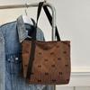 Bow Pattern Commuting Bag Corduroy Handbag Large Capacity Women Tote Bag Multi-pockets Fashion Shoulder Bag CLE
