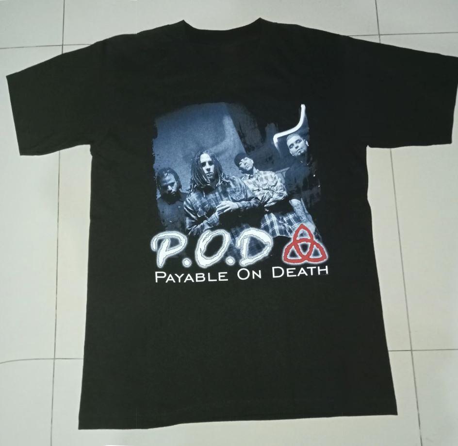 P.O.D Payable On Death Members Rock Unisex 100% Cotton T-Shirt GS174