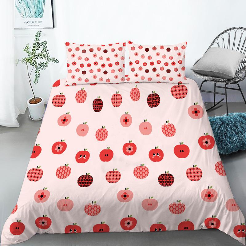 Cute Chic Fruit Bedding Collection For Kids Girls Boys Room Decor Tropical Pineapple Cherry Pomegranate Print Duvet Cover Pillowcases