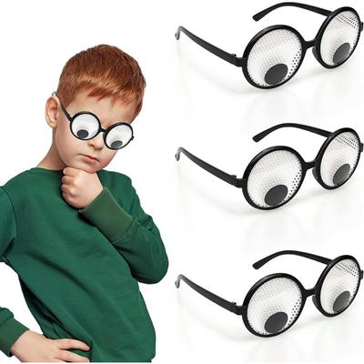 Очки Googly Eyes, забавные очки, игрушка для розыгрышей, новые трясущиеся гигантские очки для глаз, 3 пары очков