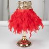 FeatherRed Turkey Feathers Trim 10-15cm 4-6 Inch Natural Feather Ribbon for Sewing Clothing Fringe Plumes Wedding Decoration
