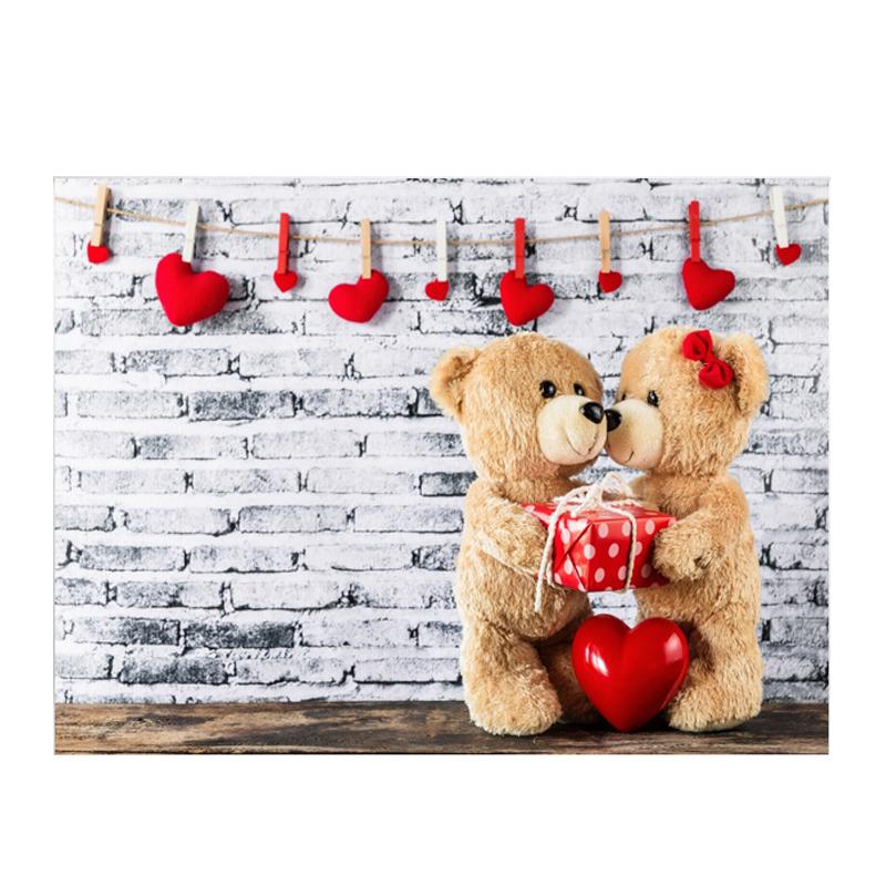 Red Rose&Heart Backdrops for Wedding Valentine's Day Birthday Party Background