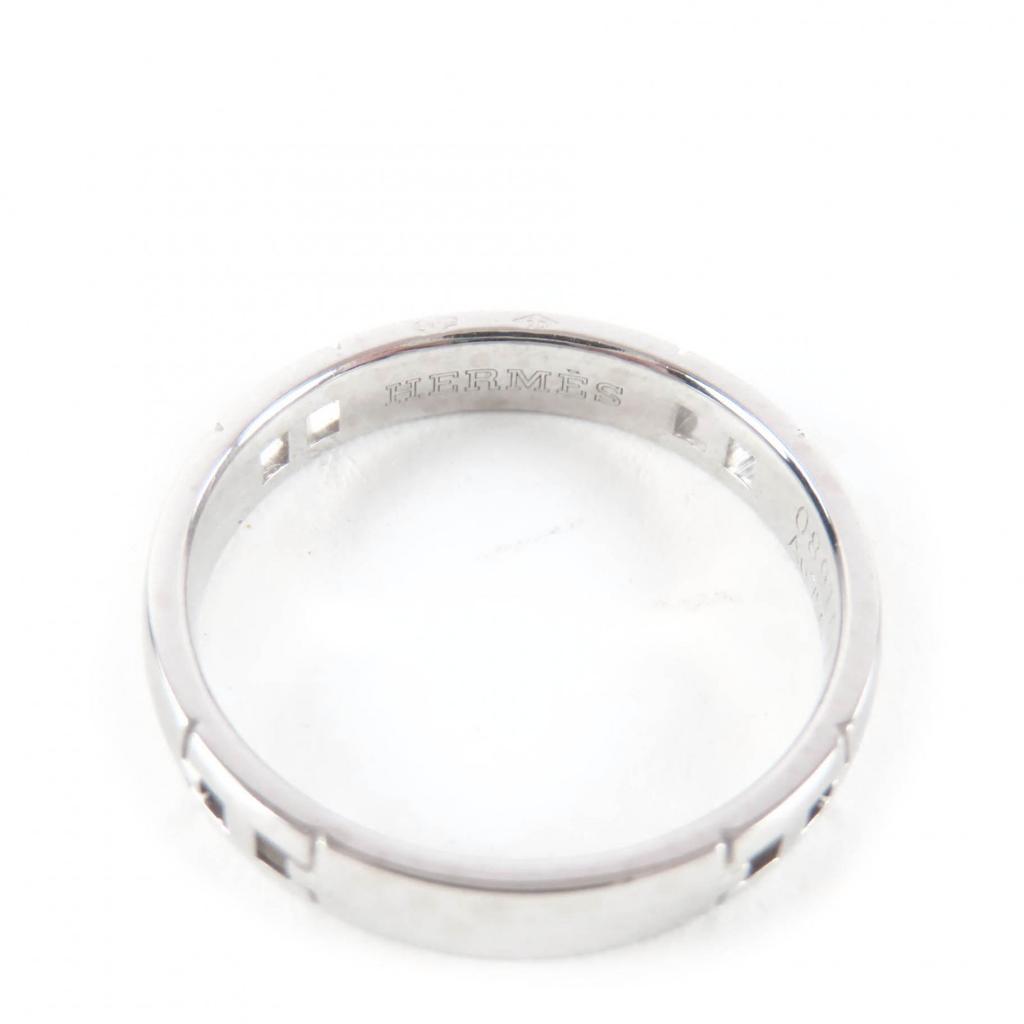 Excellent HERMES Ring Hercules Ring K18 750 (WG) Men's OK Silver 750 Women 55 Used