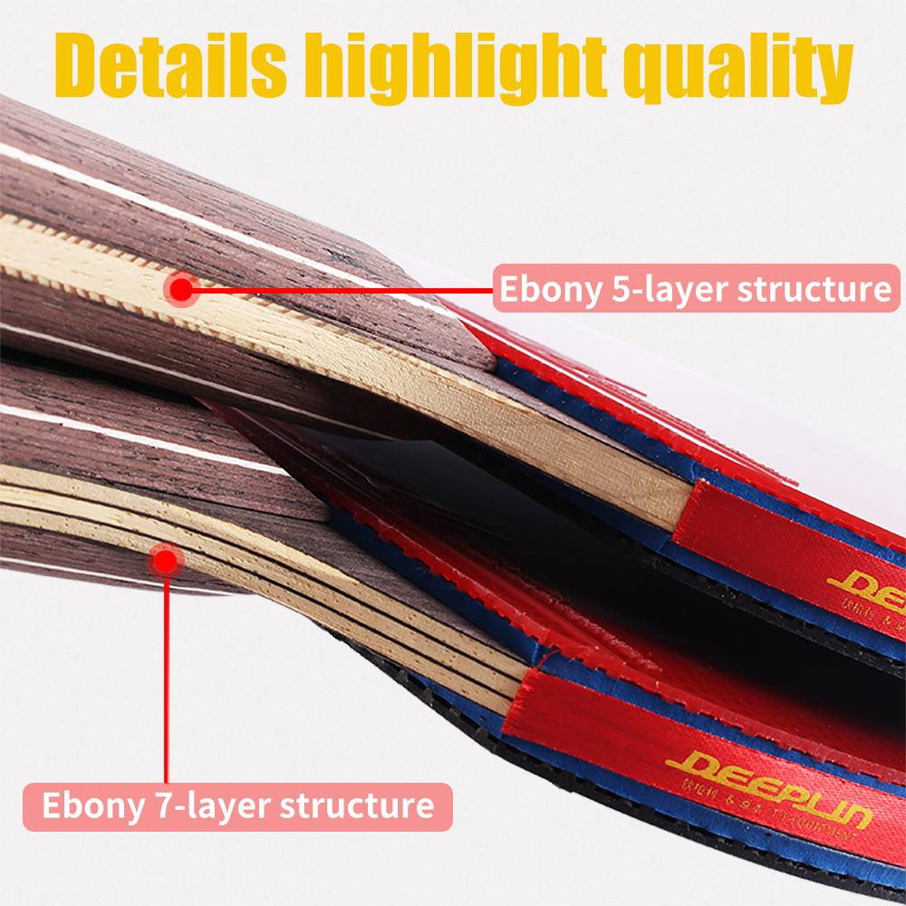 Ракетка для настольного тенниса Deeplin 6 Stars Pro с карбоновой структурой Ddouble Pimples - резиновая ракетка для пинг-понга Tenis De Mesa Table