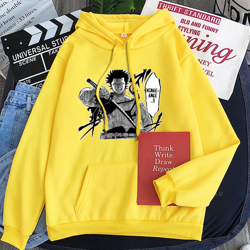 Fashion Japan Anime Black Clover Harajuku Hoodies Manga Yami Sukehiro Unisex Autumn And Winter Oversized Long Sleeve Sweatshrits