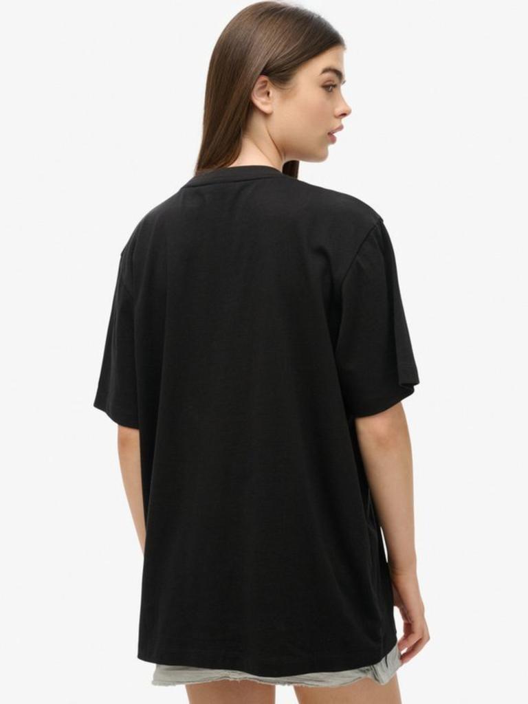Black Oversized T Shirt With Ace Of Spades Skull And Flames Print For Casual Streetwear Style