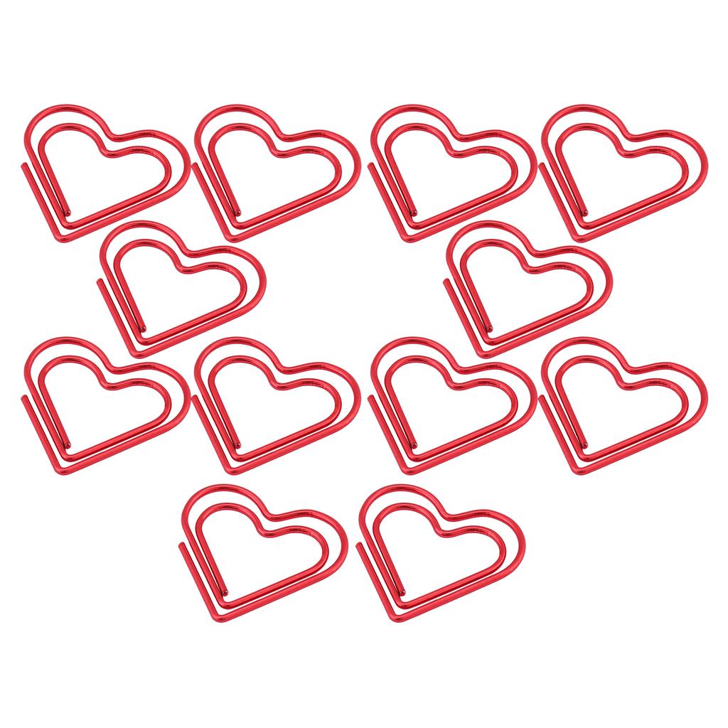 12 шт. Скрепки для бумаги в форме сердца, закладка для маркировки, зажим для организации документов, канцелярские принадлежности