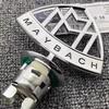 Mercedes-Maybach Emblem Set: S480 Hood Ornament, GLS480 Rear Emblem, S680 Logo, S580 Steering Wheel Badge.