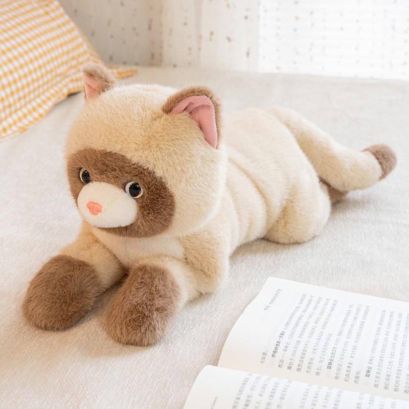 Soft Plush Siamese Cat Toy Girls Boys Birthday Gift Home Decor 50cm Realistic Feline Stuffed Animal