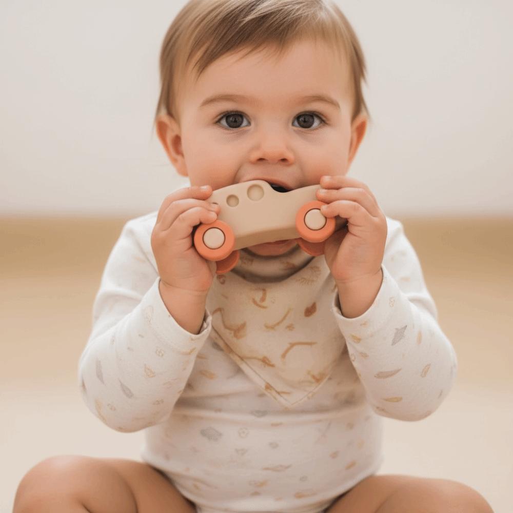 BPA Free Silicone Teether Toy Teether Toy Baby Silicone Car Teething Car  Children