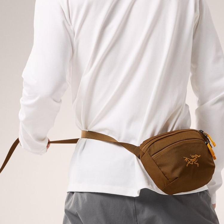 Arcteryx 1,5 л Сумка Mantis 1 с вышитым логотипом, на молнии, с регулируемым плечевым ремнем, через плечо, поясная, для улицы, унисекс, коричневая X000006157-RELIC
