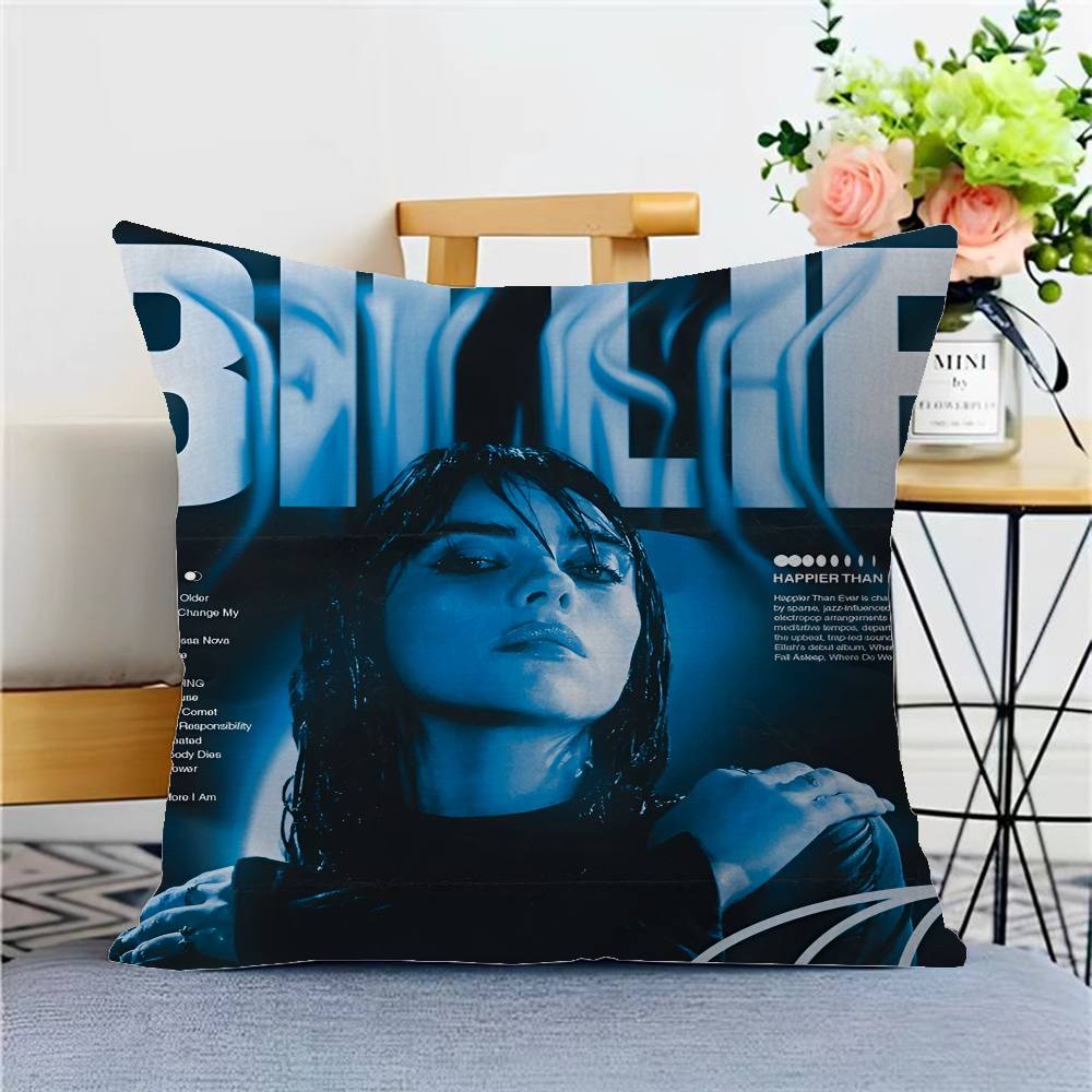 B-Билли Айлиш Подушка Аниме Подушка Диван Кровать Подушка для головы Наволочка Чехол для подушки 45x45 см Мода