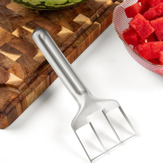 Арбузный резак слайсер из нержавеющей стали, инструмент двойного назначения для нарезки фруктов, арбуза, манго, дыни, ананаса, многофункциональный кухонный гаджет