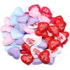 30-50pcs Printed I Love You Heart Patches Sponge Satin Fabric Heart Petals Confetti For Wedding Party Valentine's Day Decoration