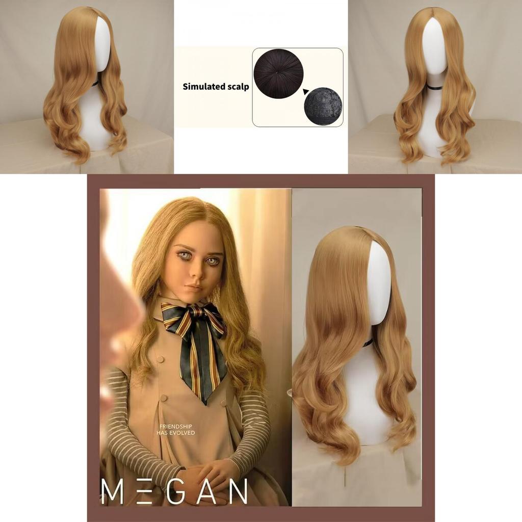 M3gan Ai Intelligent Robot Girl Wig Heat- Resistant Synthetic Hair