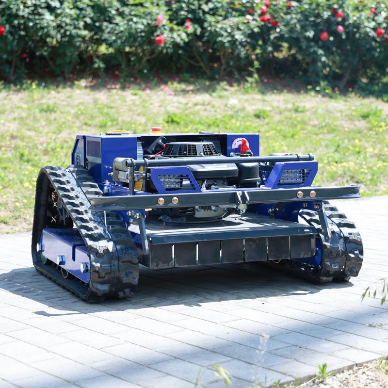 European Spot ROBOT LAWN MOWER Multi Terrain Crawler RC Lawn Mower Remote Operated Robot Grass Trimmer Adjustable Cutting Height