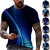 Men'S T-Shirt Short Sleeve Printed Summer Round Neck Top Trend Casual Sweatshirt