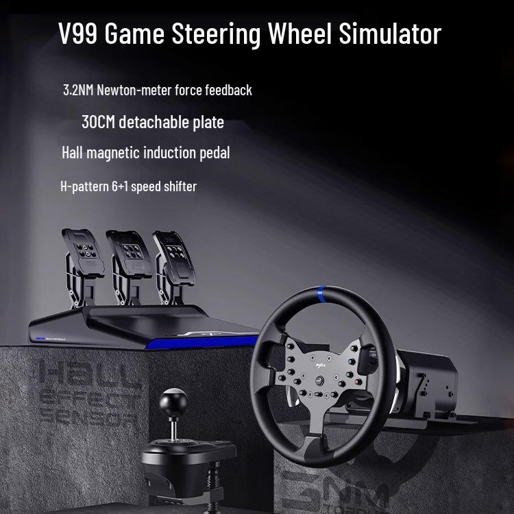 Игровой руль 8PXN V99 для Euro Truck Simulator 2 и симулятора вождения автомобиля.