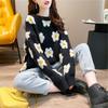 Autumn New Long-sleeved Small Fresh Flower Sweater Women's Pullover Crew Neck Knitted Bottoming Shirt Top