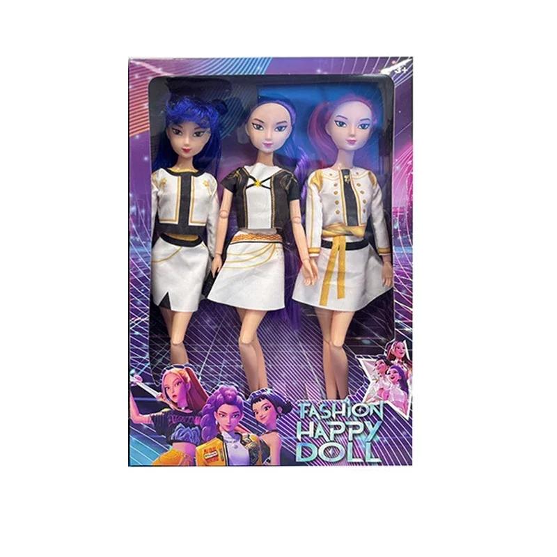 Самая продаваемая 30-сантиметровая виниловая кукла K-pop идола-охотника на демонов в стиле аниме - Высоко детализированные персонажи (Руми/Мира/Зои) - Сюрприз на день рождения