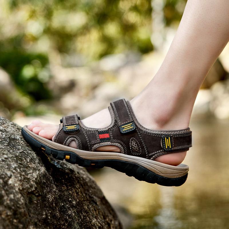 Мужские летние пляжные сандалии, обувь для прогулок, мужские сандалии, размеры 38-48