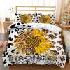 Постельное белье «Подсолнух и череп», трехпредметный комплект пододеяльника с 3D цифровой печатью