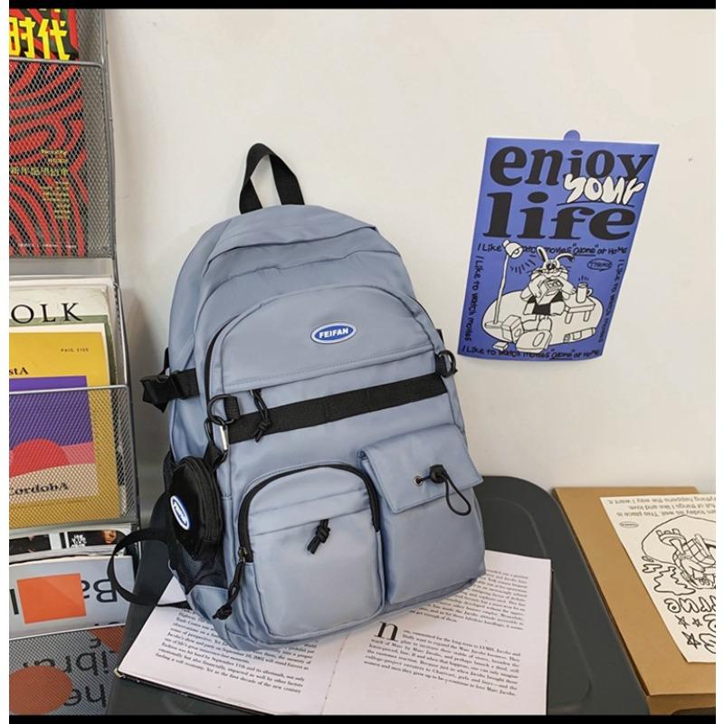 Новый школьный рюкзак женский простой большой вместимости сумка для компьютера дизайнерский нишевый школьный рюкзак женский студент колледжа мужской рюкзак модный бренд